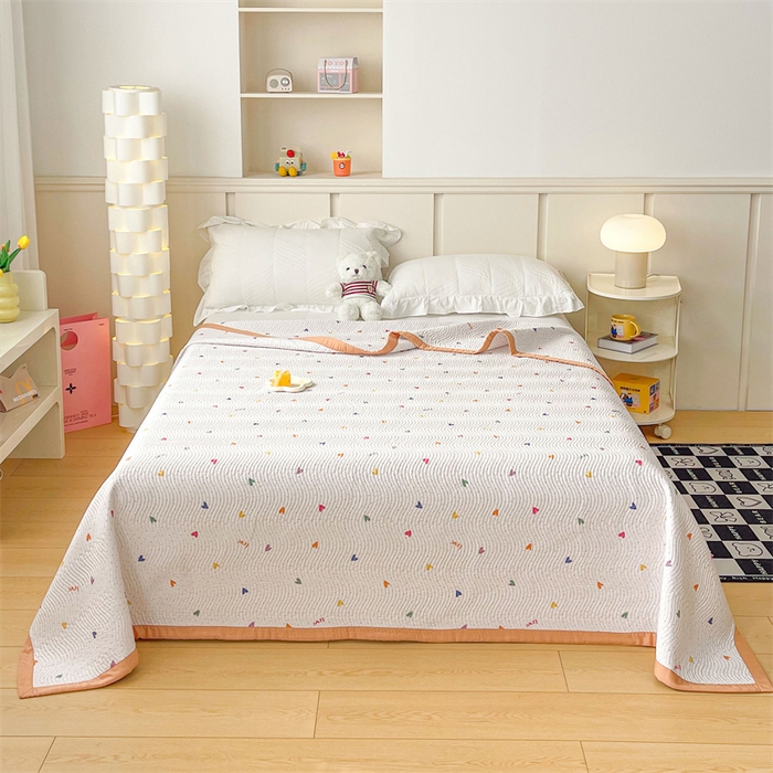 91家纺网 家纺一手货源 找家纺 OL家纺 2024新款单品天丝双面直角床盖 七彩星空