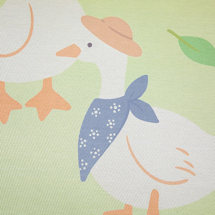 91家纺网 家纺一手货源 找家纺 欣品希家纺 2024新款A类冰丝印花儿童凉席三件套 小鸭子