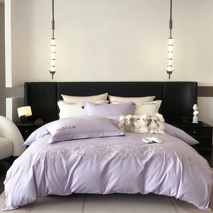 91家纺网 家纺一手货源 找家纺 2024春夏优雅刺绣—阿露莎 阿露莎紫