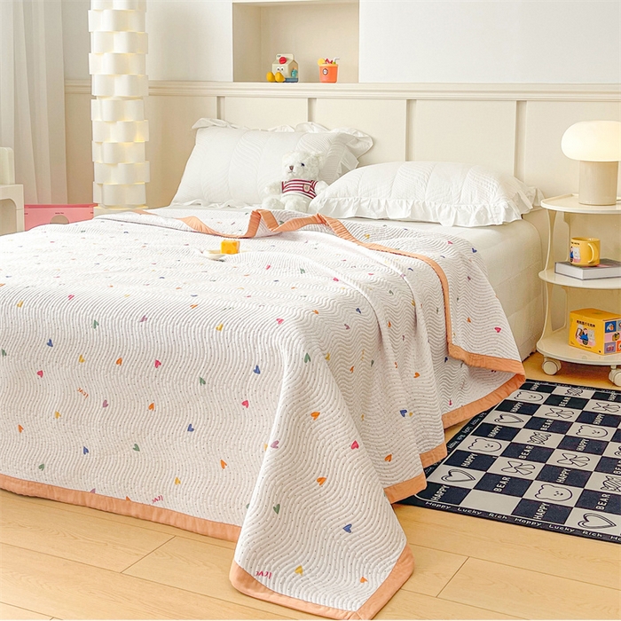 91家纺网 家纺一手货源 找家纺 OL家纺 2024新款单品天丝双面直角床盖 七彩星空