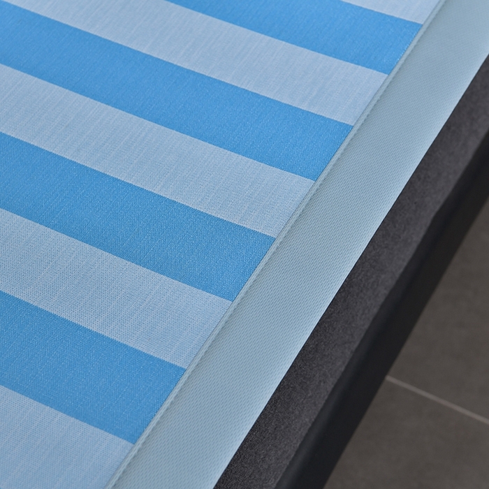 91家纺网 家纺一手货源 找家纺 简一 2024新款A类经典条纹抗菌冰丝席 钴蓝床单款