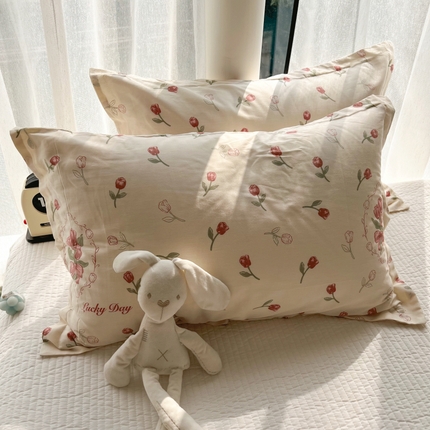 91家纺网 家纺一手货源 找家纺 （总）百寐 2024新款全棉碎花卡通信封开口宜家大枕套