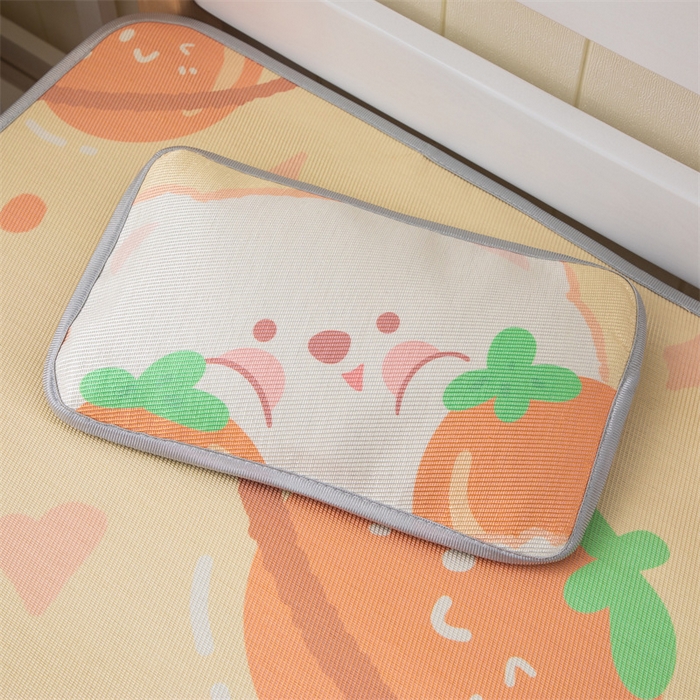 91家纺网 家纺一手货源 找家纺 欣品希家纺 2024新款A类冰丝印花儿童凉席三件套 大白熊