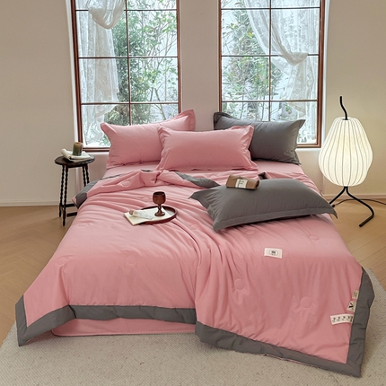 91家纺网 家纺一手货源 找家纺 （总）U被 2025新款水洗棉麻夏凉被-实拍图