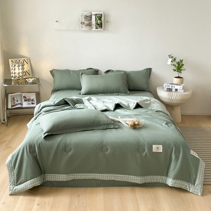 91家纺网 家纺一手货源 找家纺 （总）U被 2025新款色织水洗夏凉被四件套