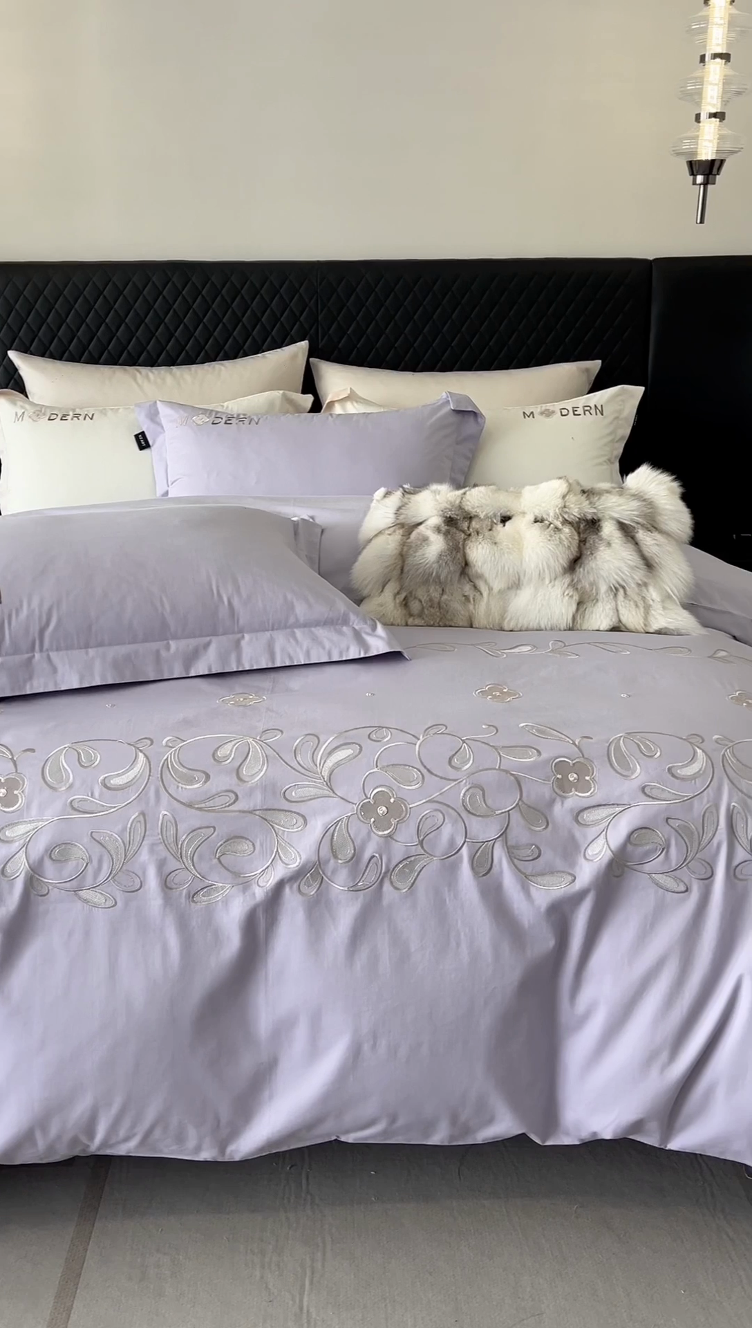 91家纺网 家纺一手货源 找家纺 2024春夏优雅刺绣—阿露莎 阿露莎紫