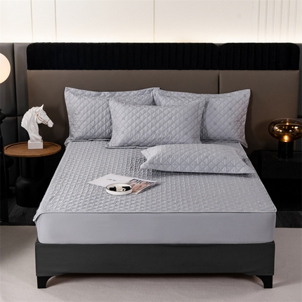 OL家纺 2024新款单品天丝纯色床笠 灰色