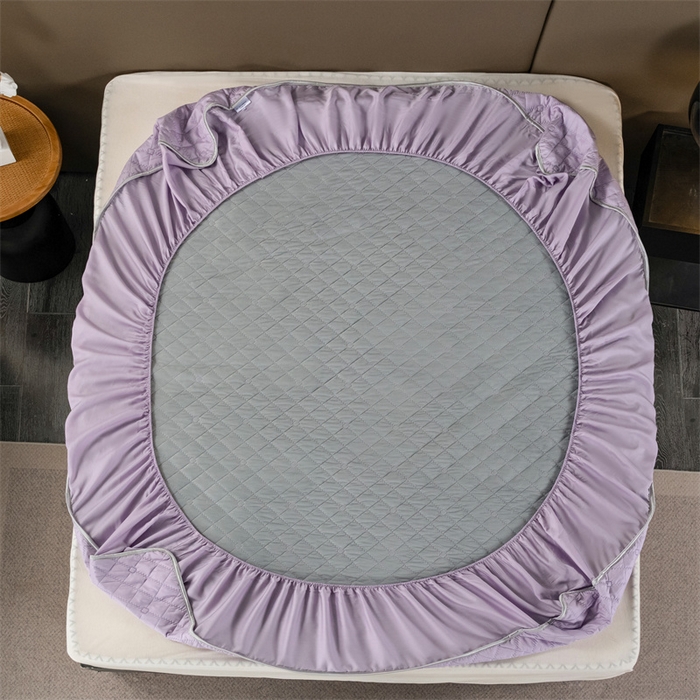 91家纺网 家纺一手货源 找家纺 OL家纺 2024新款单品天丝纯色床笠 紫色