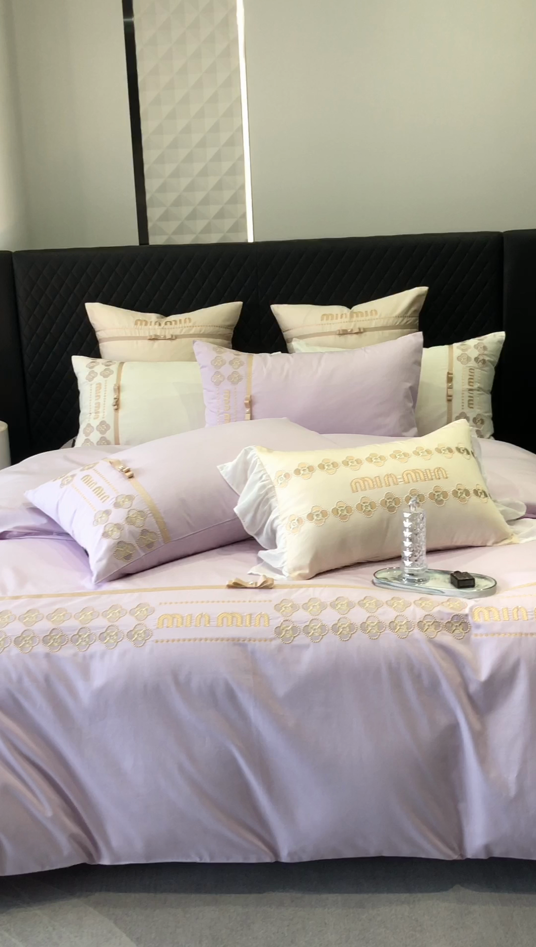 91家纺网 家纺一手货源 找家纺 2024款春夏优雅刺绣—梵雅 梵雅紫