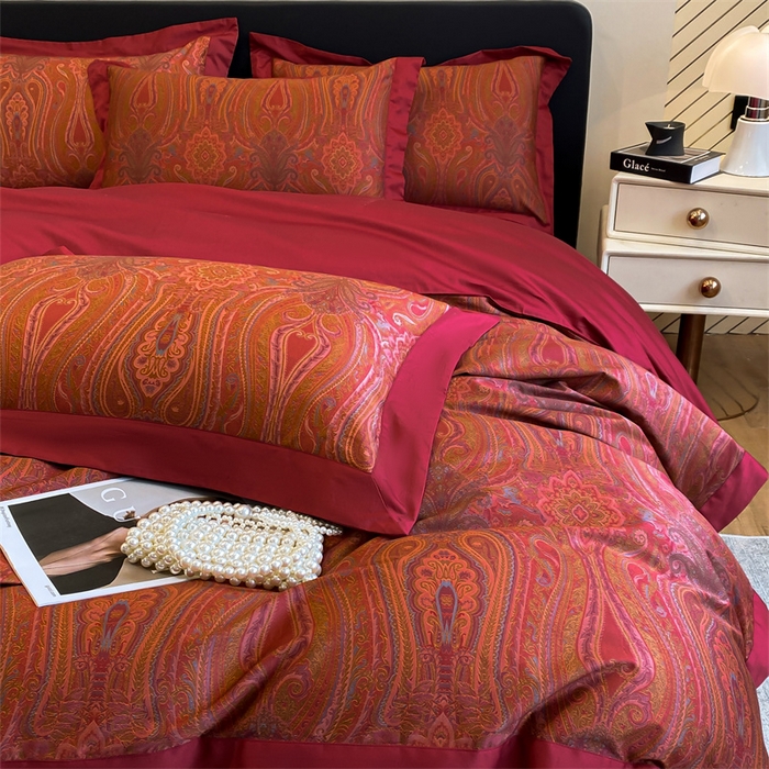 91家纺网 家纺一手货源 找家纺 蓝米卡夫 2024新品-A类100支全棉活性数码拼角款-艾芙琳系列 奥克兰