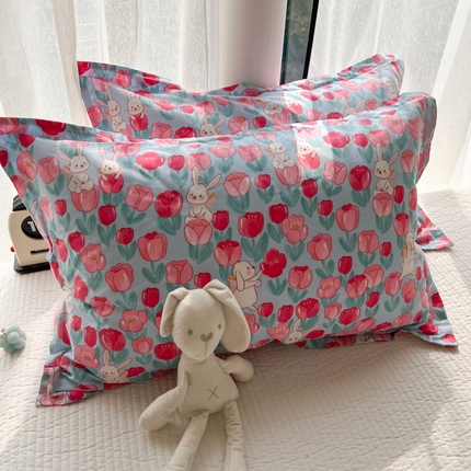 91家纺网 家纺一手货源 找家纺 （总）百寐 2024新款全棉碎花卡通信封开口宜家大枕套