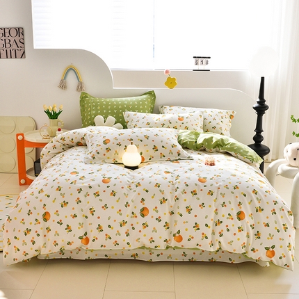 91家纺网 家纺一手货源 找家纺 （总）登登 2024新款直播爆款清新风纯棉全棉三四件套