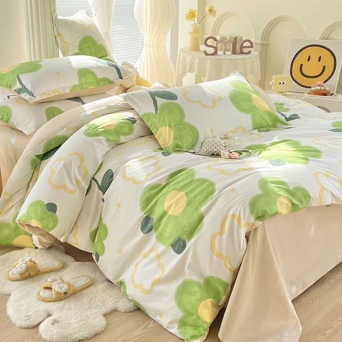 91家纺网 家纺一手货源 找家纺 珂博家纺 2024新款轻柔感全棉印花单全棉被套 春色满园