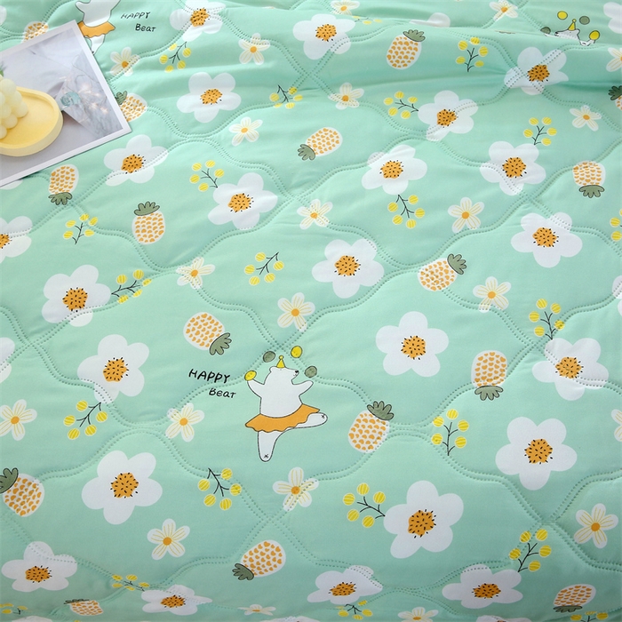 91家纺网 家纺一手货源 找家纺 爱派 2024直播爆款印花水洗棉夏被夏凉被空调被被子被芯 乐萌熊