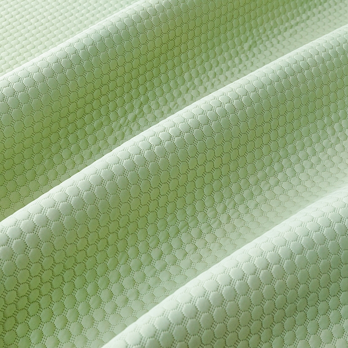 91家纺网 家纺一手货源 找家纺 青雅席业 2025新款爱心PE材质凉感丝豆豆席小清新素色无印风凉席-淡雅绿