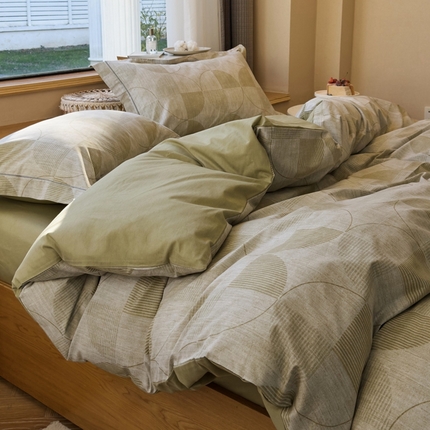 91家纺网 家纺一手货源 找家纺 由丽 2025新款2月全工艺柔棉全棉印花三件套四件套有床笠款 亦可-绿