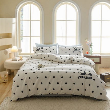 91家纺网 家纺一手货源 找家纺 卡姿2024春夏呆萌小刺绣第一季 熊猫圆圆