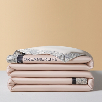 91家纺网 家纺一手货源 找家纺 笙意家纺 2025新款冰丝宽边款夏被-克里斯汀系列 克里斯汀-浅豆沙+奶茶