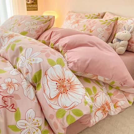 91家纺网 家纺一手货源 找家纺 （总）金鑫汇家纺 2024新款全棉纯棉卡通印花四件套单品系列-四件套