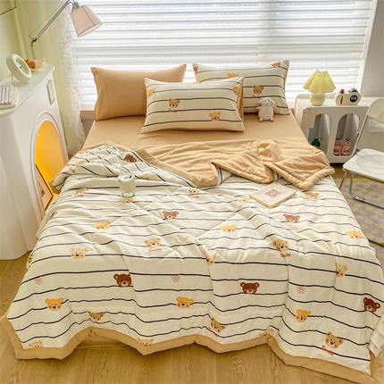 91家纺网 家纺一手货源 找家纺 （总）可思家纺 2024新款A类泡泡纱夏被四件套