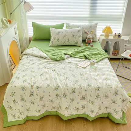 91家纺网 家纺一手货源 找家纺 （总）可思家纺 2024新款A类泡泡纱夏被四件套