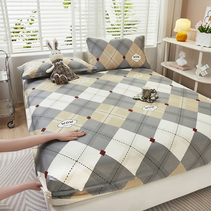 名优家纺 2024新款13070套件系列-单床笠 意林-灰色