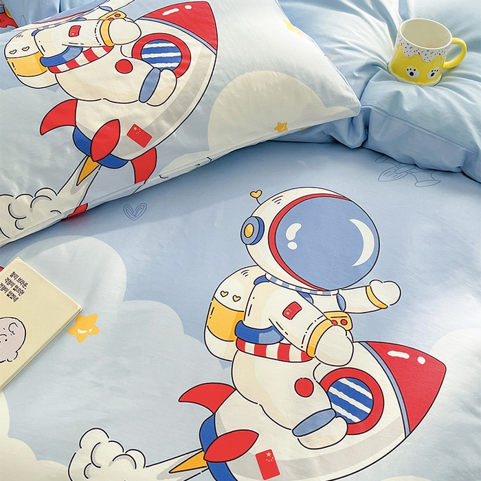 91家纺网 家纺一手货源 找家纺 （总）金鑫汇家纺 2024新款全棉纯棉卡通印花四件套单品系列-四件套