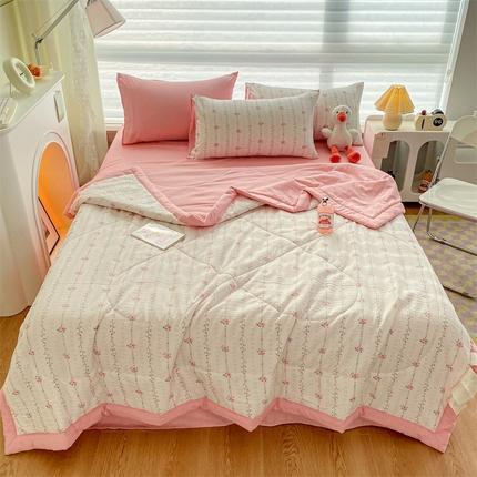 91家纺网 家纺一手货源 找家纺 （总）可思家纺 2024新款A类泡泡纱夏被四件套