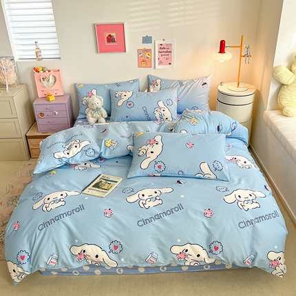 91家纺网 家纺一手货源 找家纺 （总）桃子家居 2024新款三丽鸥正版授权全棉卡通系列四件套