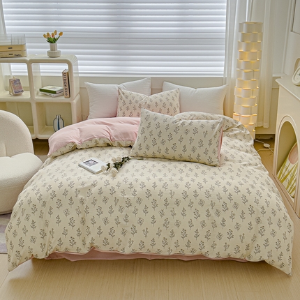 91家纺网 家纺一手货源 找家纺 （总）可思家纺 2024新款A类水洗泡芙棉泡泡纱四件套