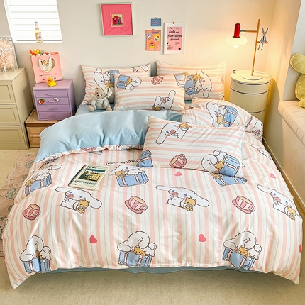 桃子家居 2024新款三丽鸥正版授权全棉卡通系列四件套 棉三丽鸥-快乐旅行
