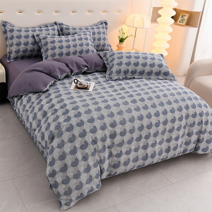 91家纺网 家纺一手货源 找家纺 润淳 2025新款加厚活性磨毛四件套纯棉三件套-吾心安