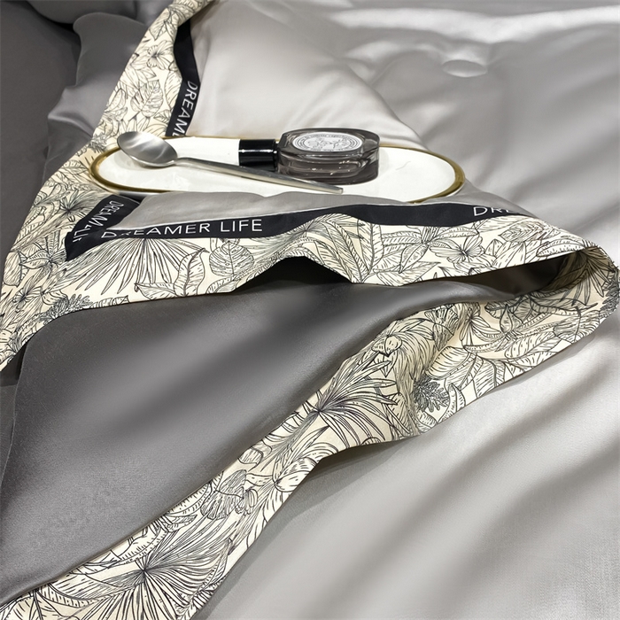 91家纺网 家纺一手货源 找家纺 笙意家纺 2025新款冰丝宽边款夏被-克里斯汀系列 克里斯汀-山灰+中灰