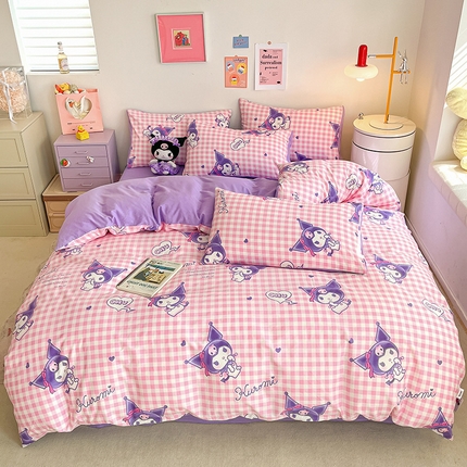 91家纺网 家纺一手货源 找家纺 （总）桃子家居 2024新款三丽鸥正版授权全棉卡通系列四件套