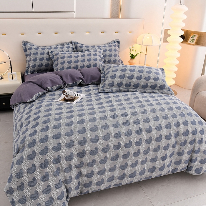 91家纺网 家纺一手货源 找家纺 润淳 2025新款加厚活性磨毛四件套纯棉三件套-吾心安