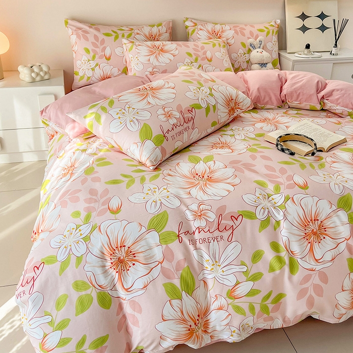 91家纺网 家纺一手货源 找家纺 （总）金鑫汇家纺 2024新款全棉纯棉卡通印花四件套单品系列-单被套