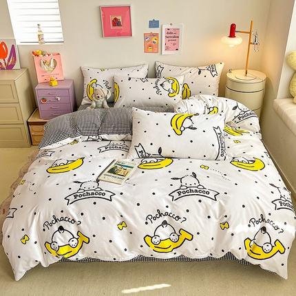 91家纺网 家纺一手货源 找家纺 （总）桃子家居 2024新款三丽鸥正版授权全棉卡通系列四件套