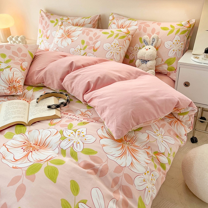 91家纺网 家纺一手货源 找家纺 （总）金鑫汇家纺 2024新款全棉纯棉卡通印花四件套单品系列-单被套