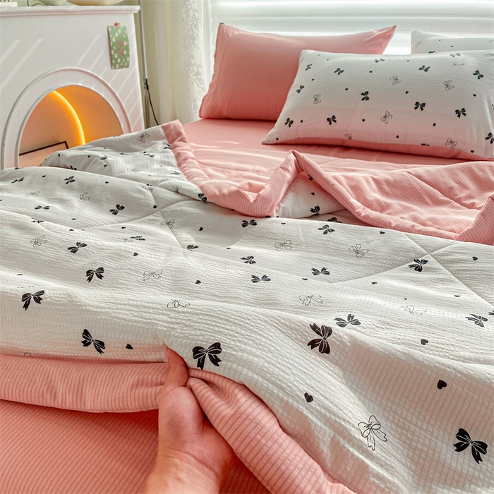 91家纺网 家纺一手货源 找家纺 （总）可思家纺 2024新款A类泡泡纱夏被四件套