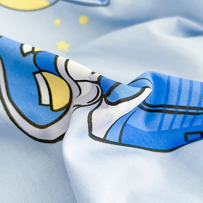 91家纺网 家纺一手货源 找家纺 金鑫汇家纺 2024新款全棉纯棉卡通印花四件套单品系列-单枕套 宇宙奥秘