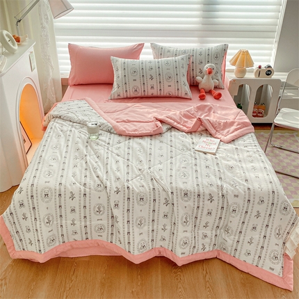 91家纺网 家纺一手货源 找家纺 （总）可思家纺 2024新款A类泡泡纱夏被四件套