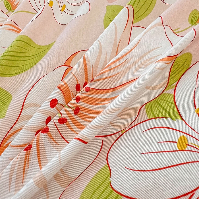 91家纺网 家纺一手货源 找家纺 金鑫汇家纺 2024新款全棉纯棉卡通印花四件套单品系列-单被套 繁花之恋