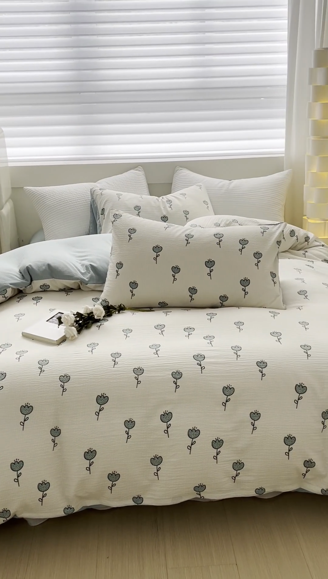 91家纺网 家纺一手货源 找家纺 可思家纺 2024新款A类水洗泡芙棉泡泡纱四件套 奇郁