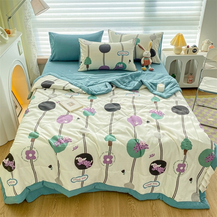 91家纺网 家纺一手货源 找家纺 （总）可思家纺 2024新款A类泡泡纱夏被四件套