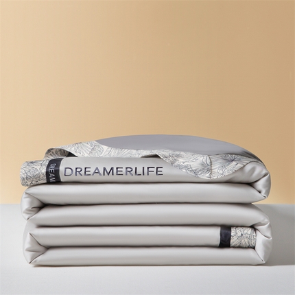 91家纺网 家纺一手货源 找家纺 笙意家纺 2025新款冰丝宽边款夏被-克里斯汀系列 克里斯汀-山灰+中灰