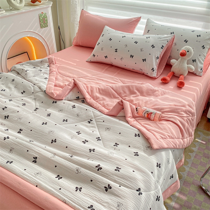 91家纺网 家纺一手货源 找家纺 （总）可思家纺 2024新款A类泡泡纱夏被四件套