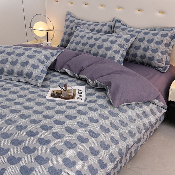 91家纺网 家纺一手货源 找家纺 润淳 2025新款加厚活性磨毛四件套纯棉三件套-吾心安