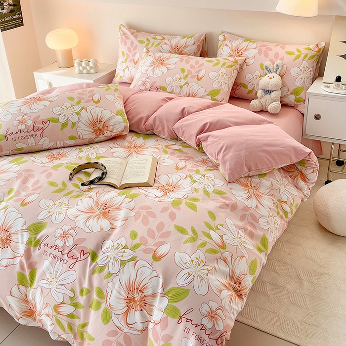 91家纺网 家纺一手货源 找家纺 （总）金鑫汇家纺 2024新款全棉纯棉卡通印花四件套单品系列-单被套