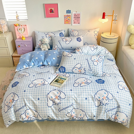 91家纺网 家纺一手货源 找家纺 （总）桃子家居 2024新款三丽鸥正版授权全棉卡通系列四件套