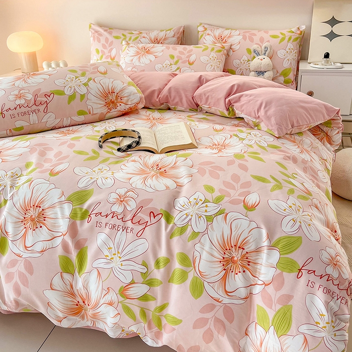 91家纺网 家纺一手货源 找家纺 金鑫汇家纺 2024新款全棉纯棉卡通印花四件套单品系列-单被套 繁花之恋